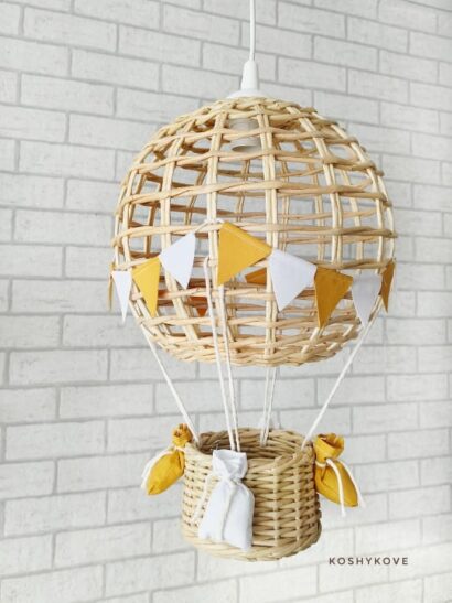 Lampa dziecięca balon handmade bez miodowy biały